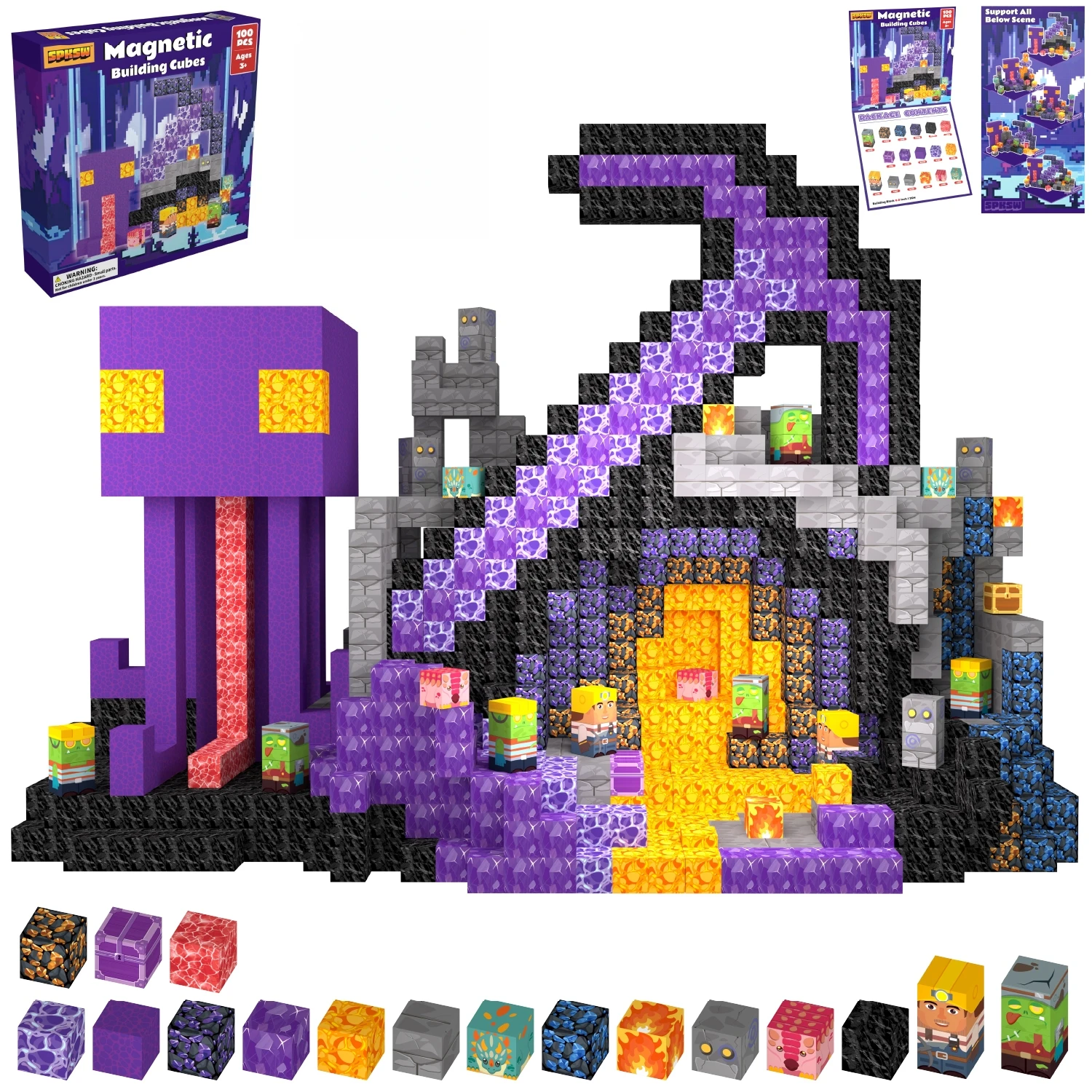 DIY Magnetic Mining Building Blocks Set STEM Educational Toy Creative Assembly Model Kit Gift for Children Boys Girls 100-200pcs
DIY Magnetic Mining Building Blocks Set STEM Educational Toy Creative Assembly Model Kit Gift for Children Boys Girls 100-200pcs