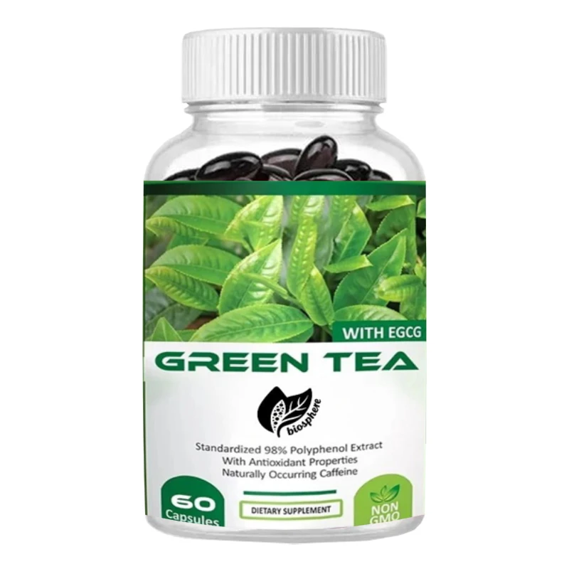 Green Tea Extract, Containing EGCG Natural Energy, Immune Support, Antioxidant Healthy Heart Formula, Non GMO, 60 Capsules
Green Tea Extract, Containing EGCG Natural Energy, Immune Support, Antioxidant Healthy Heart Formula, Non GMO, 60 Capsules