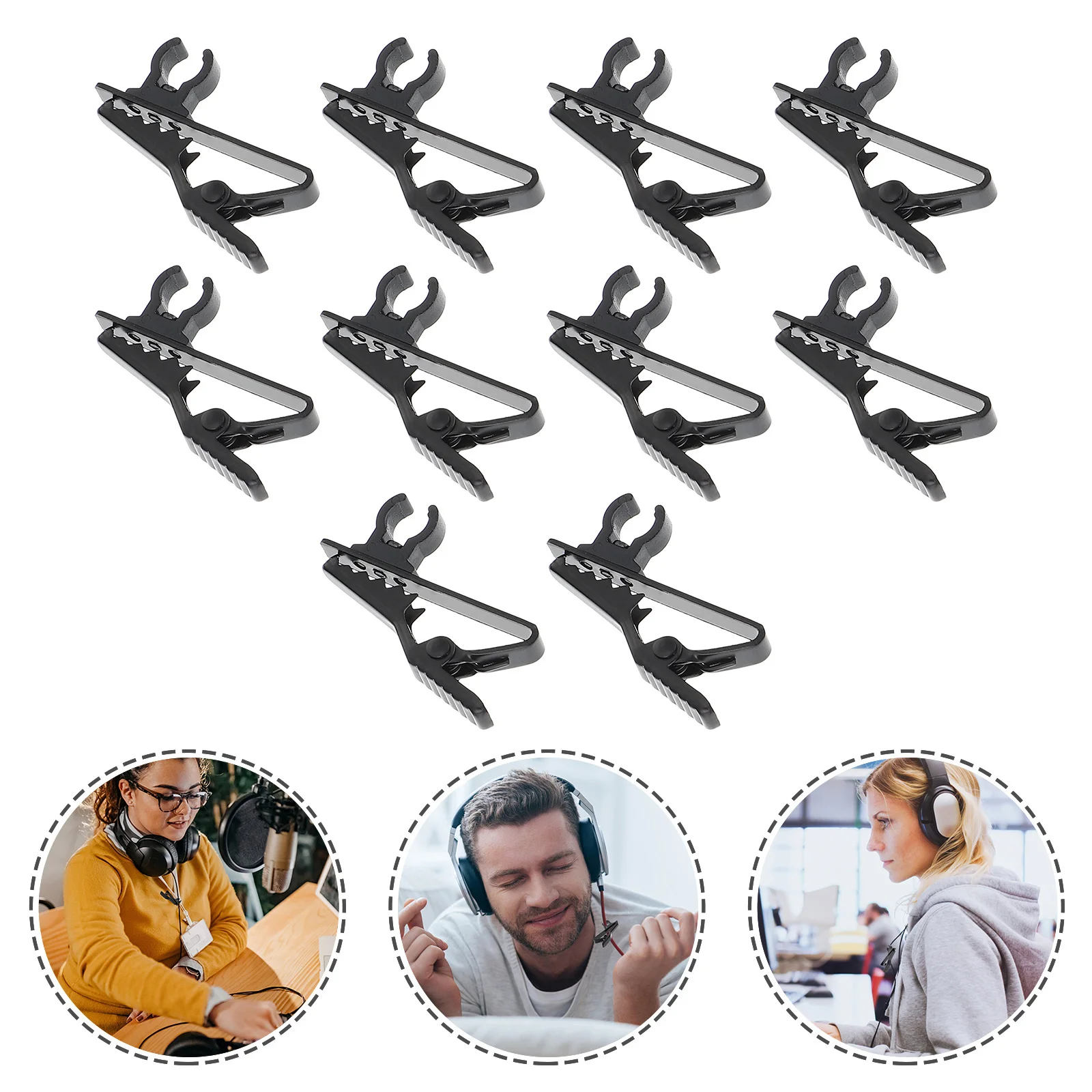 10 Pcs Microphone Lavalier Accessories Holders Clip Wire Clips Collar Replacement Iron Lapel
10 Pcs Microphone Lavalier Accessories Holders Clip Wire Clips Collar Replacement Iron Lapel
