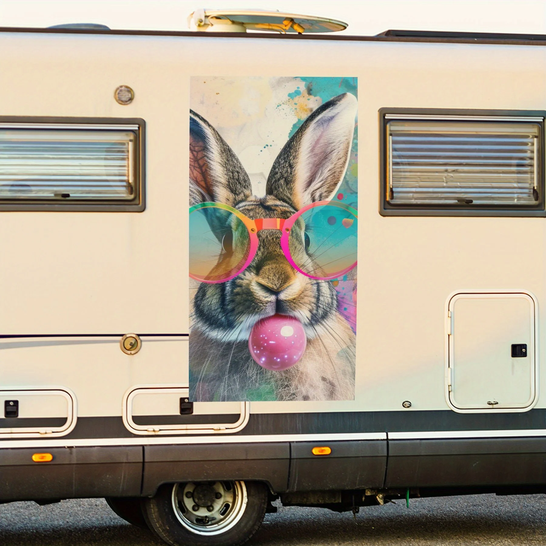 Модная автомобильная наклейка с изображением кролика и пузырьковой резинки, виниловые наклейки для дома, для украшения и защиты, водонепроницаемая самоклеящаяся виниловая наклейка,
Модная автомобильная наклейка с изображением кролика и пузырьковой резинки, виниловые наклейки для дома, для украшения и защиты, водонепроницаемая самоклеящаяся виниловая наклейка,