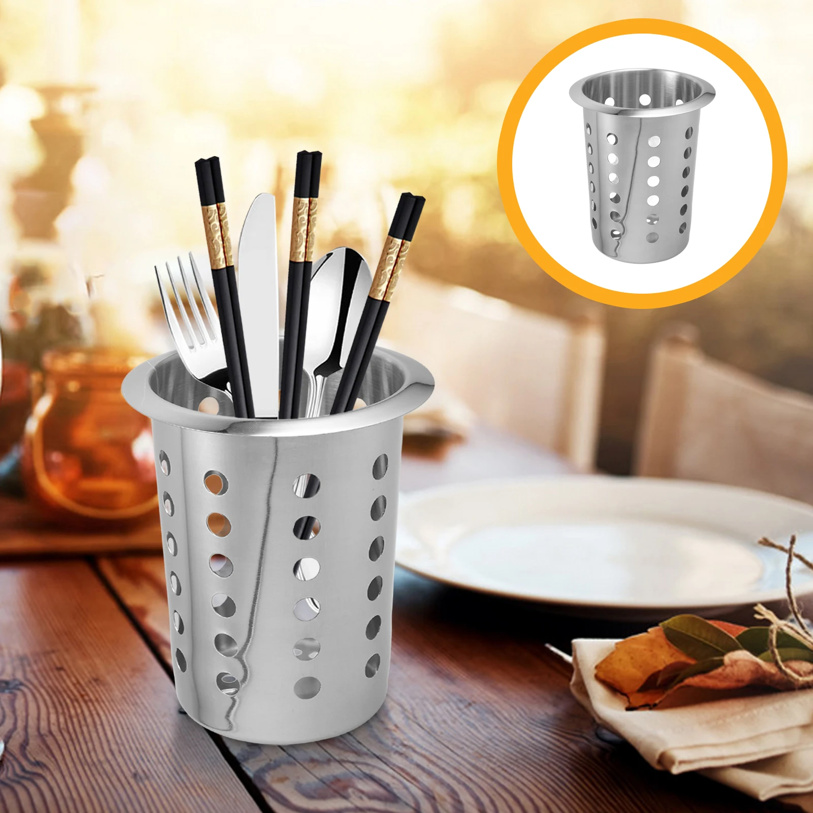 Bracket Cutlery Storage Container Kitchen Stainless Steel Countertop Utensil Holder
Bracket Cutlery Storage Container Kitchen Stainless Steel Countertop Utensil Holder