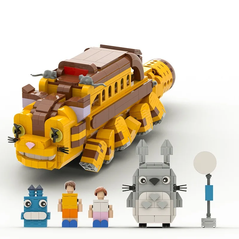 MOC Totorred Cat Bus Satsuki Mei, набор строительных блоков 6 в 1, модель японского аниме, Коллекционная Хаяо Миядзаки, аниме-игрушки, подарки для детей
MOC Totorred Cat Bus Satsuki Mei, набор строительных блоков 6 в 1, модель японского аниме, Коллекционная Хаяо Миядзаки, аниме-игрушки, подарки для детей