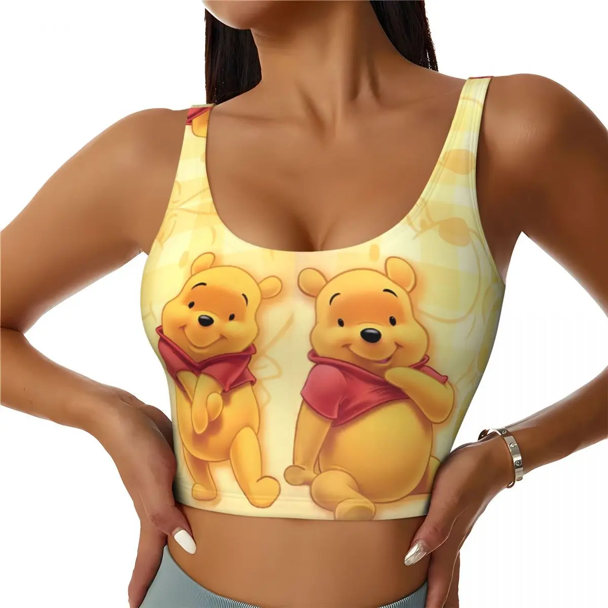 Custom High Impact Cartoons Winnie The Pooh Hot Sports Bra for Women Gym Workout Yoga Crop Top
Custom High Impact Cartoons Winnie The Pooh Hot Sports Bra for Women Gym Workout Yoga Crop Top