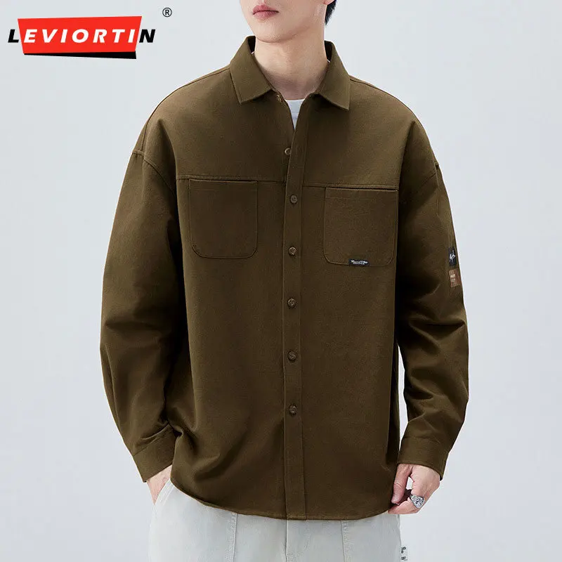 Advanced retro solid color long sleeved shirt men's trendy brand Spring /Autumn American loose casual work clothes shirt jacket
Advanced retro solid color long sleeved shirt men's trendy brand Spring /Autumn American loose casual work clothes shirt jacket