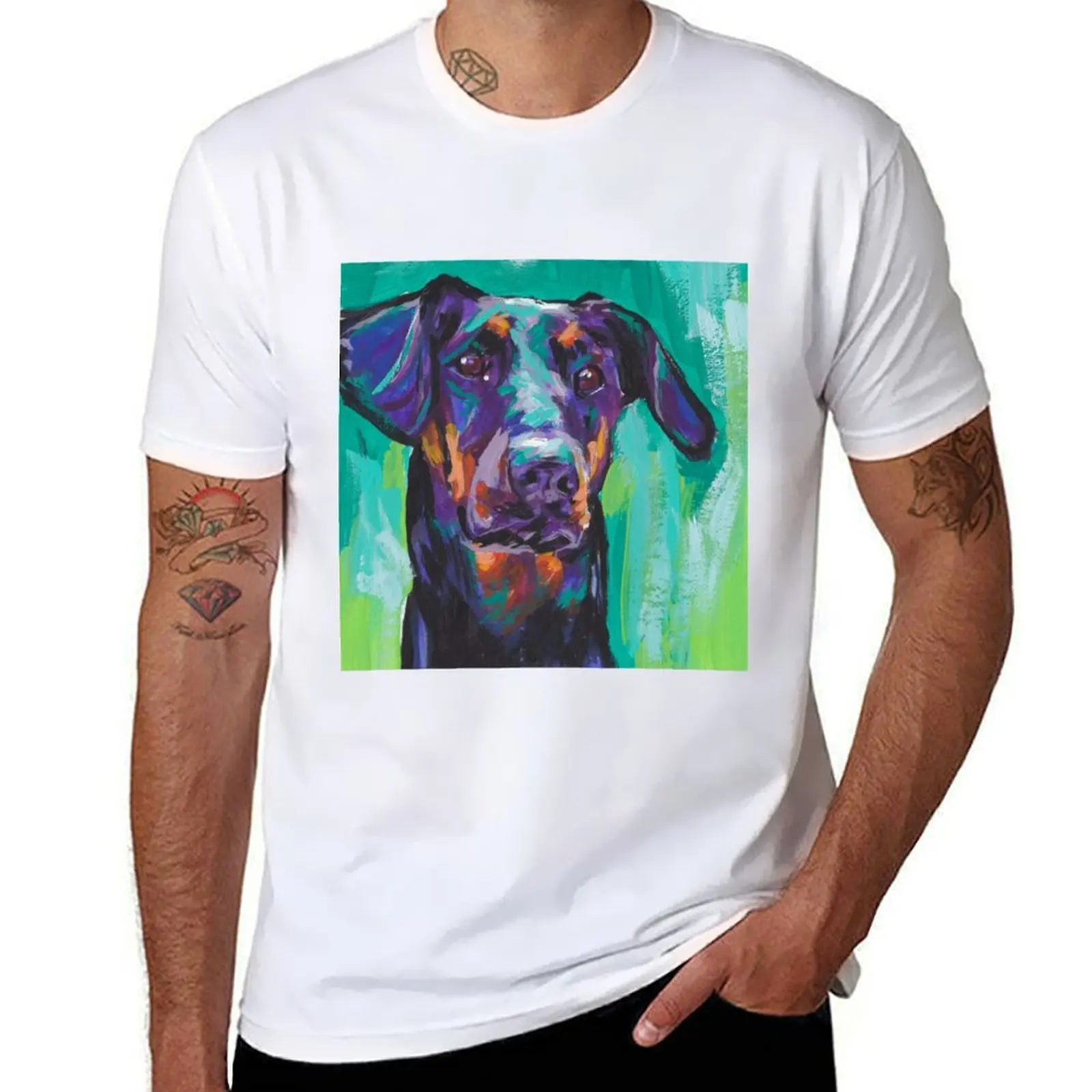 Doberman Pinscher Dog Bright colorful pop dog art T-Shirt anime t shirts oversize anime tshirt T-Shirt
Doberman Pinscher Dog Bright colorful pop dog art T-Shirt anime t shirts oversize anime tshirt T-Shirt