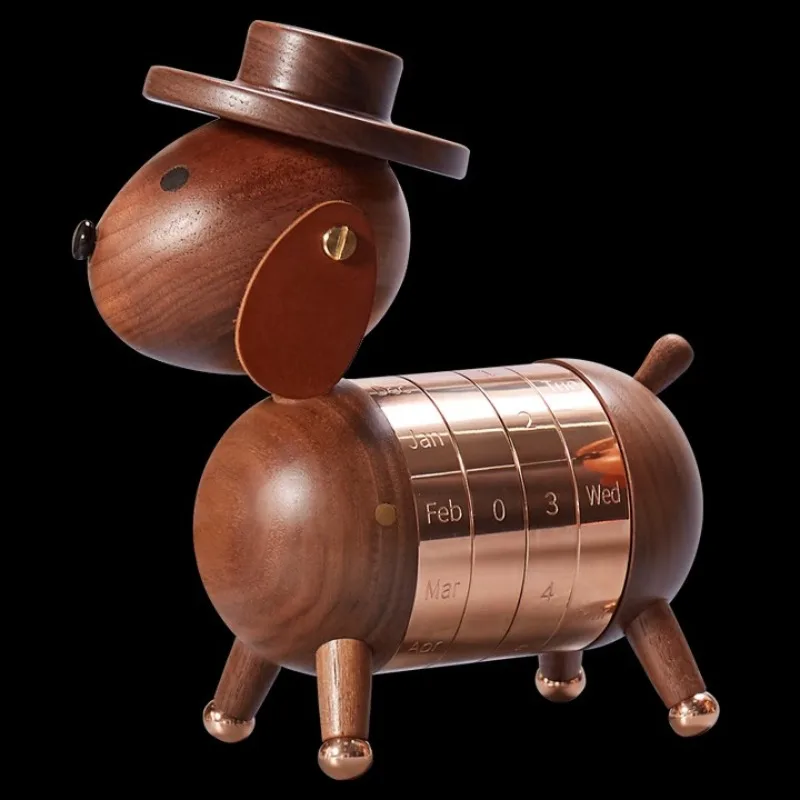 Creative walnut solid wood gentleman puppy office desktop calendar ornament for men, friends and women's birthday gifts
Creative walnut solid wood gentleman puppy office desktop calendar ornament for men, friends and women's birthday gifts