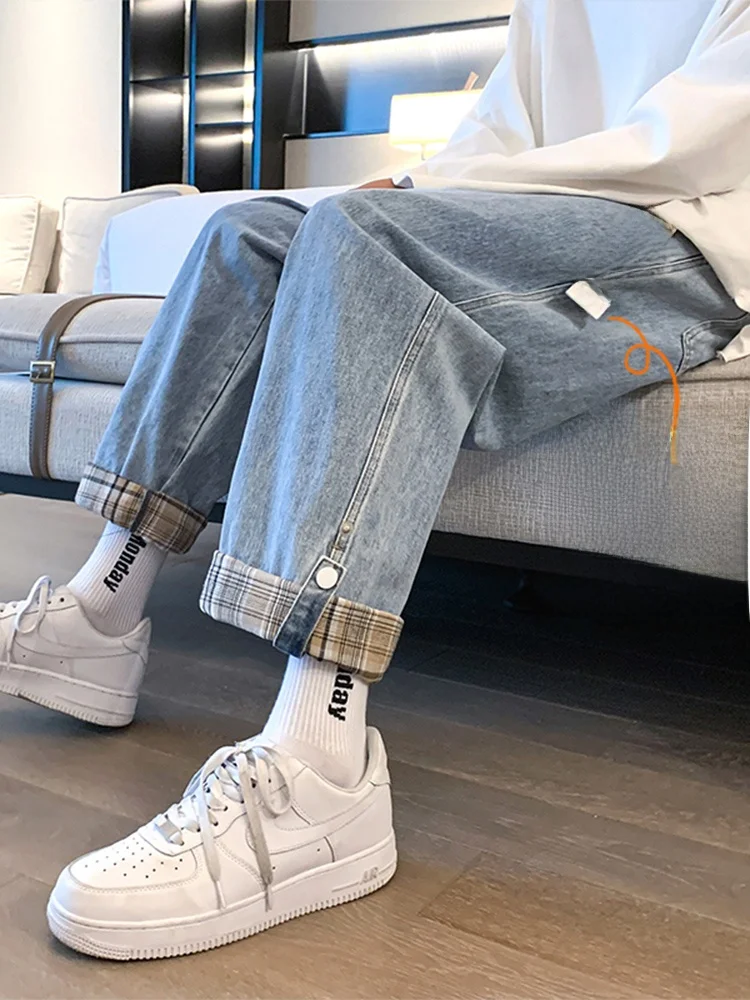 Trendy American Sle Loose Straight Leg Jeans for Teens Spring Autumn Roll up Waist mid Waist Zipper Fly Youthful ular
Trendy American Sle Loose Straight Leg Jeans for Teens Spring Autumn Roll up Waist mid Waist Zipper Fly Youthful ular