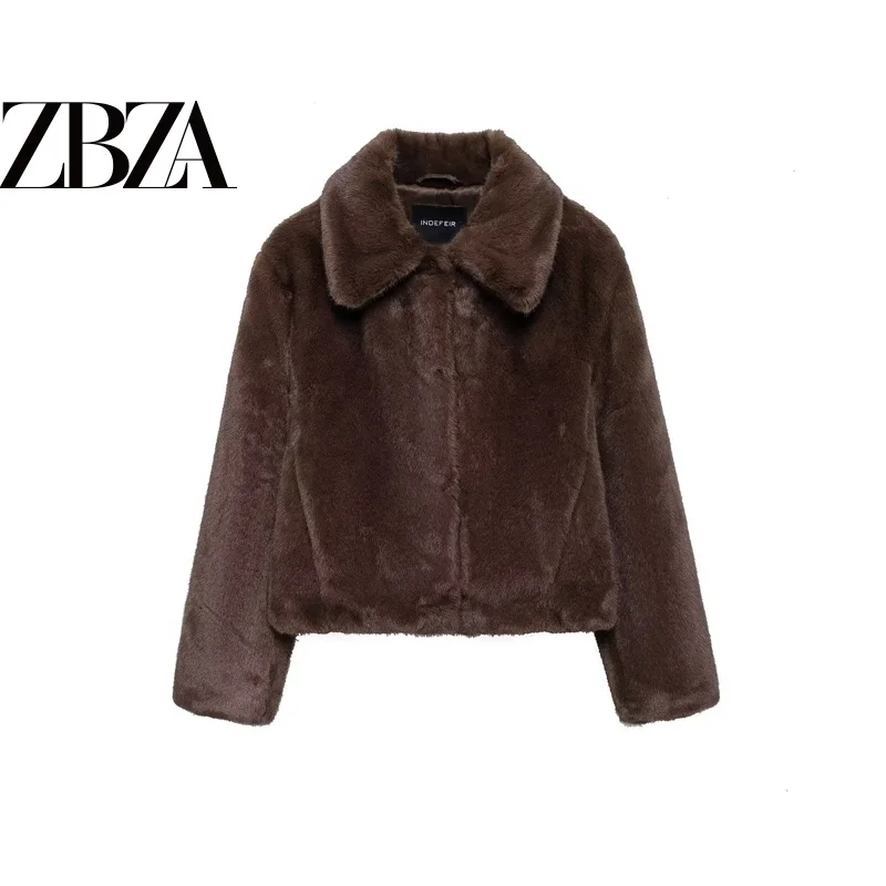 Elegant Long Sleeve Faux Fur Effect Jacket Collared Short Outerwear for Women Straight Cut European Style Polyester Fiber
Elegant Long Sleeve Faux Fur Effect Jacket Collared Short Outerwear for Women Straight Cut European Style Polyester Fiber