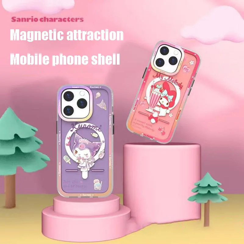 Sanrio Kawaii New Magnetic Phone Case for Iphone 14 Series Cartoon Kuromi Melody Feel Comfortable Fall Protection Sleeve
Sanrio Kawaii New Magnetic Phone Case for Iphone 14 Series Cartoon Kuromi Melody Feel Comfortable Fall Protection Sleeve