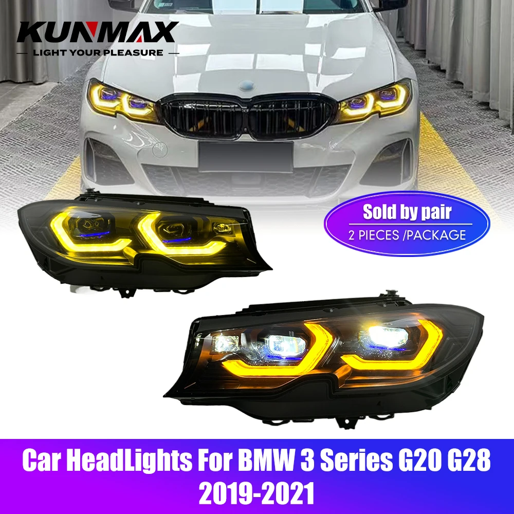 Пара светодиодных автомобильных фар в сборе для BMW новой серии 3 2019-2021 гг., модифицированные передние фары G20 G28, фары DRL
Пара светодиодных автомобильных фар в сборе для BMW новой серии 3 2019-2021 гг., модифицированные передние фары G20 G28, фары DRL