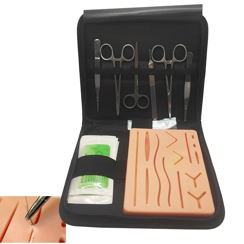Suture Practice Kit for Medical Students Surgical Training Skin Pad with Tools Silicone Wounds Suturing Practice Teaching Model
Suture Practice Kit for Medical Students Surgical Training Skin Pad with Tools Silicone Wounds Suturing Practice Teaching Model