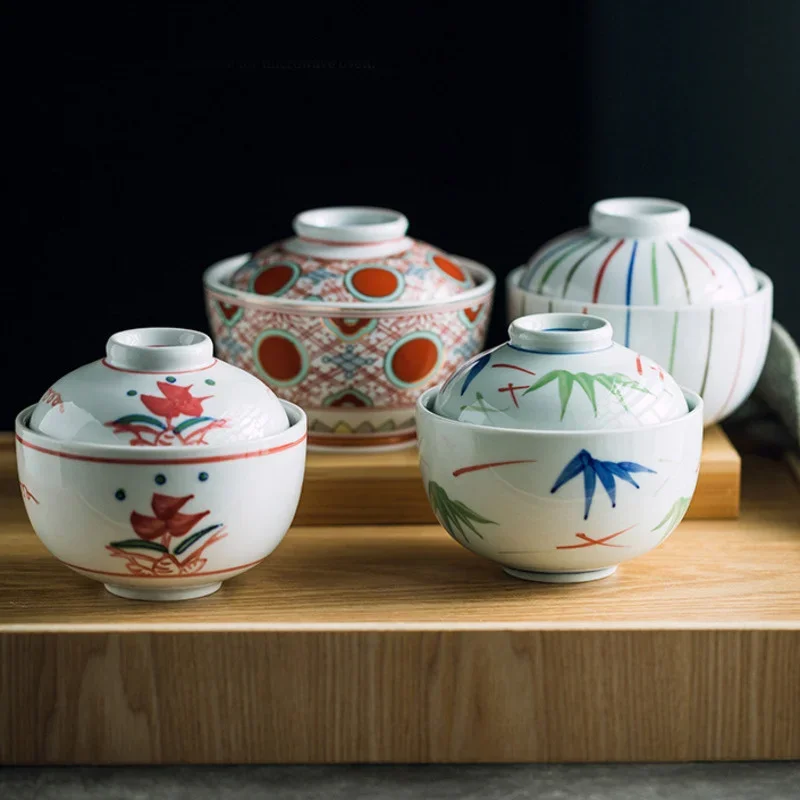 Japanese Retro Ceramic Bowl with Cover Heat-resistant Steam Bowls Steamed Egg Soup Bowl Household Tableware
Japanese Retro Ceramic Bowl with Cover Heat-resistant Steam Bowls Steamed Egg Soup Bowl Household Tableware
