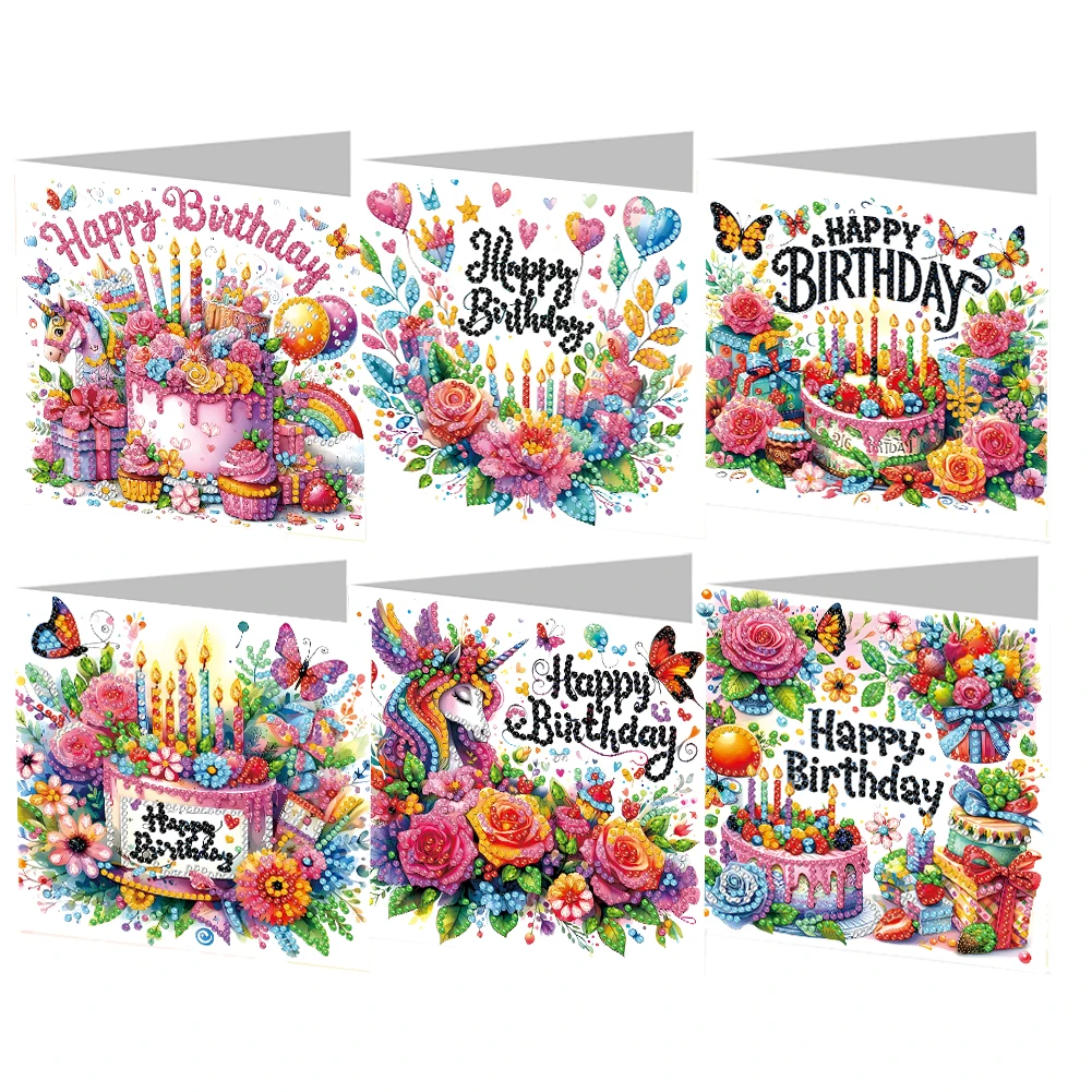 6pcs 5D Rhinestone Arts Greetings Birthday Card DIY Diamond Art Greeting Cards Handmade 5D Rhinestone Embroidery Arts Cards Kits
6pcs 5D Rhinestone Arts Greetings Birthday Card DIY Diamond Art Greeting Cards Handmade 5D Rhinestone Embroidery Arts Cards Kits