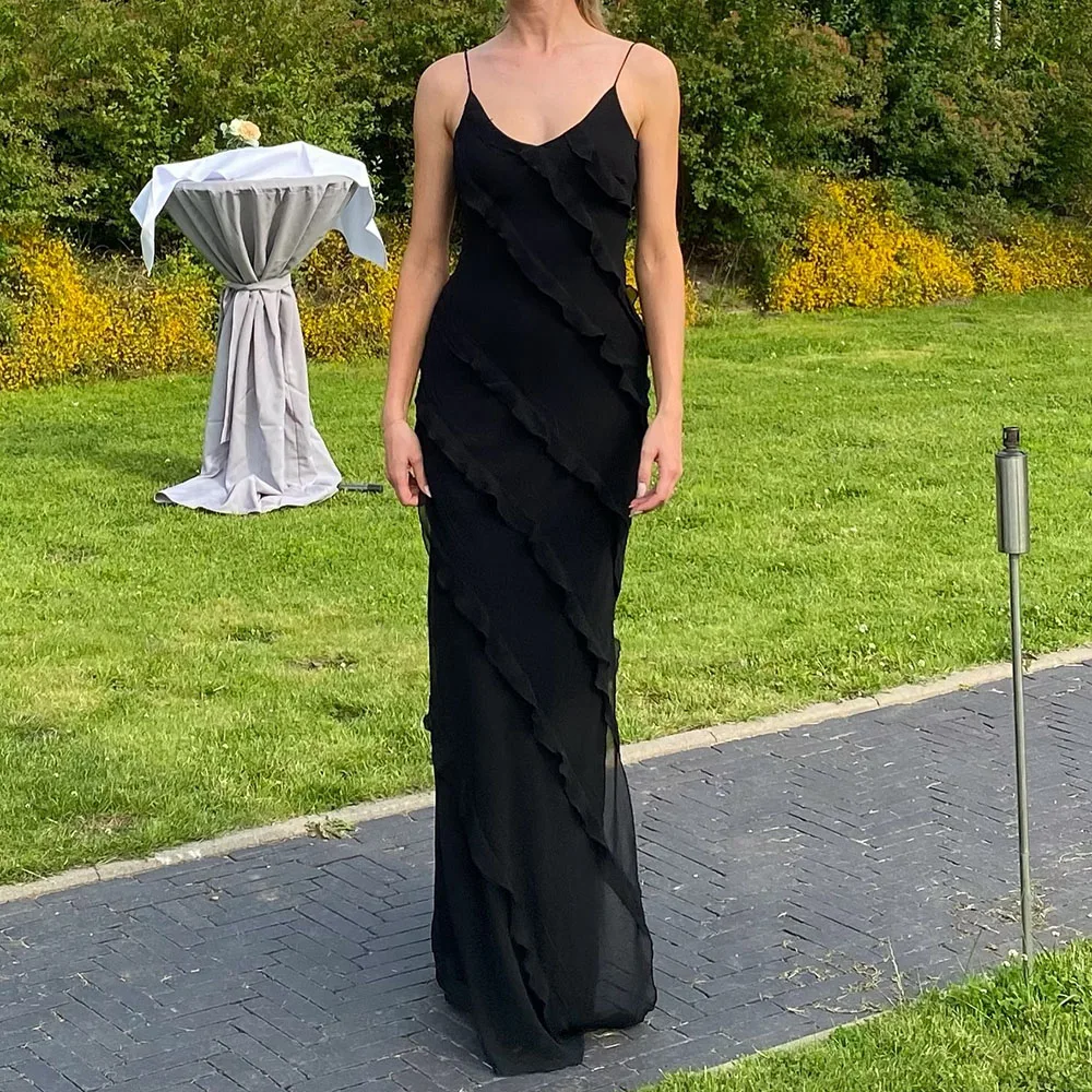 Customized Straight Evening Dresses Floor-Length Spaghetti Strap Sleeveless Prom Gown Simple Fashion Ruched Backless Party Gown
Customized Straight Evening Dresses Floor-Length Spaghetti Strap Sleeveless Prom Gown Simple Fashion Ruched Backless Party Gown