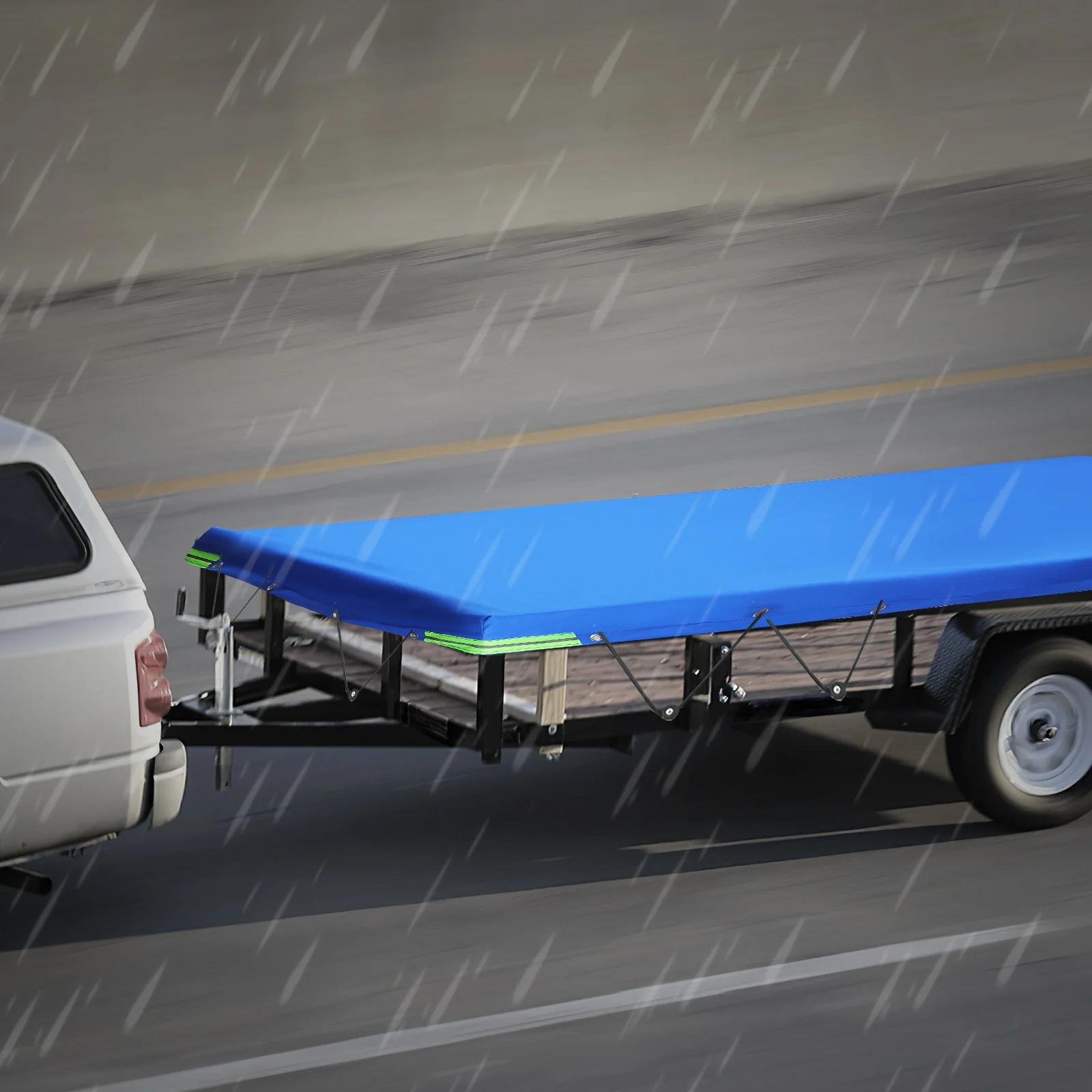 Trailer Tarp 210x115x9cm Waterproof Dustproof Elastic Straps RV Caravan Protector Cargo Shade Cloth Trailer Windproof Caravan
Trailer Tarp 210x115x9cm Waterproof Dustproof Elastic Straps RV Caravan Protector Cargo Shade Cloth Trailer Windproof Caravan