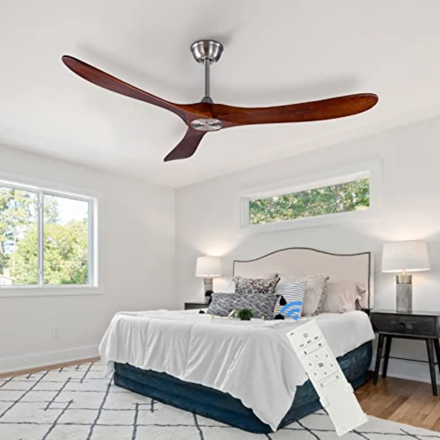 60 Brushed Nickel Ceiling Fan, Indoor Outdoor Ceiling Fan Without Light, 2 Downrods, Reversible DC Motor Ceiling Fan With Remot
60 Brushed Nickel Ceiling Fan, Indoor Outdoor Ceiling Fan Without Light, 2 Downrods, Reversible DC Motor Ceiling Fan With Remot