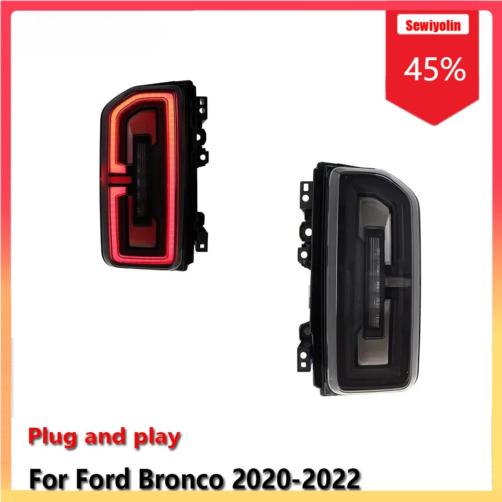 Автомобильный светодиодный задний фонарь, автомобильные детали для Ford Bronco 2020-2022, авто противотуманные DRL, стоп-сигнал, указатель поворота, Plug and Play
Автомобильный светодиодный задний фонарь, автомобильные детали для Ford Bronco 2020-2022, авто противотуманные DRL, стоп-сигнал, указатель поворота, Plug and Play