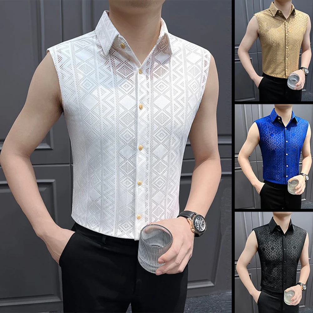Mens Vest Hollow Mesh Slim Fit Ice Silk Casual Tank Top Summer Streetwear Fashion Breath Sleeveless T-Shirt Men'S Clothing 2025
Mens Vest Hollow Mesh Slim Fit Ice Silk Casual Tank Top Summer Streetwear Fashion Breath Sleeveless T-Shirt Men'S Clothing 2025