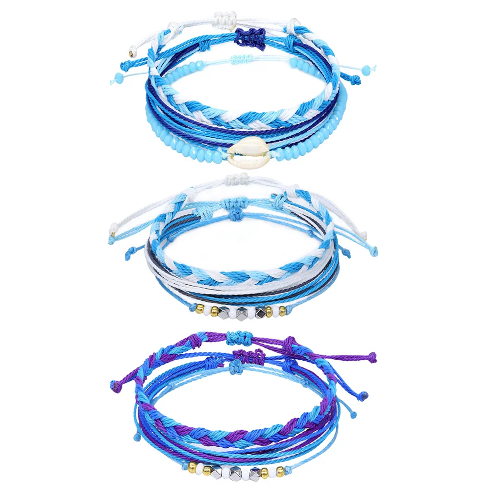 3Pcs Hand Woven Seashell Bracelet Waxed Cord Bangle Creative Craft Gift for Girlfriend Birthday Party Travel Shopping Daily Life
3Pcs Hand Woven Seashell Bracelet Waxed Cord Bangle Creative Craft Gift for Girlfriend Birthday Party Travel Shopping Daily Life