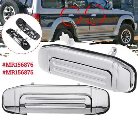 Porte extérieure de voiture Foy Chrome, Mitsubishi Montero Pajero V31, V32, V33, V46, 1997-2000