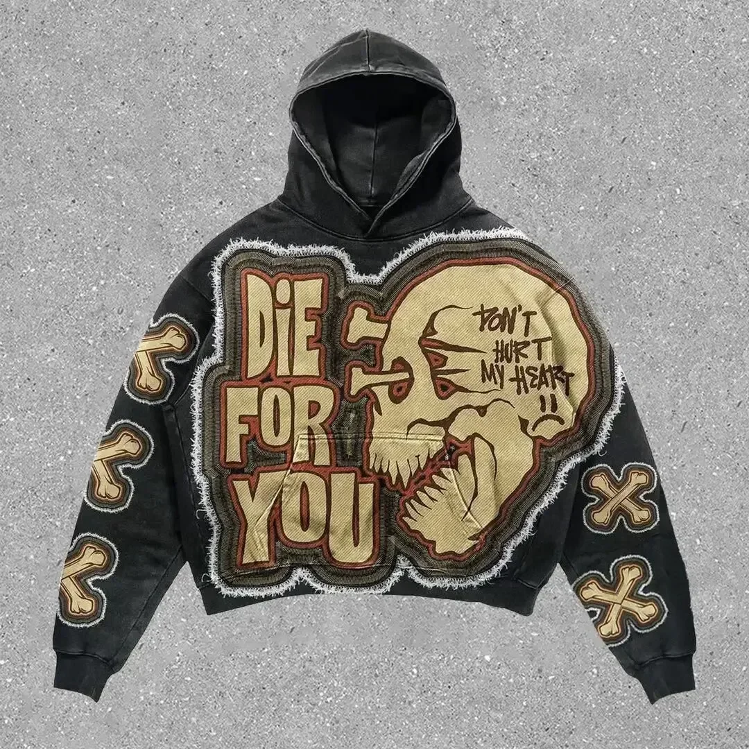 DAILOU Harajuku Skull Print hoodies women graphic y2k top oversized zip up hoodie Couples American streetwear goth women clothes
DAILOU Harajuku Skull Print hoodies women graphic y2k top oversized zip up hoodie Couples American streetwear goth women clothes