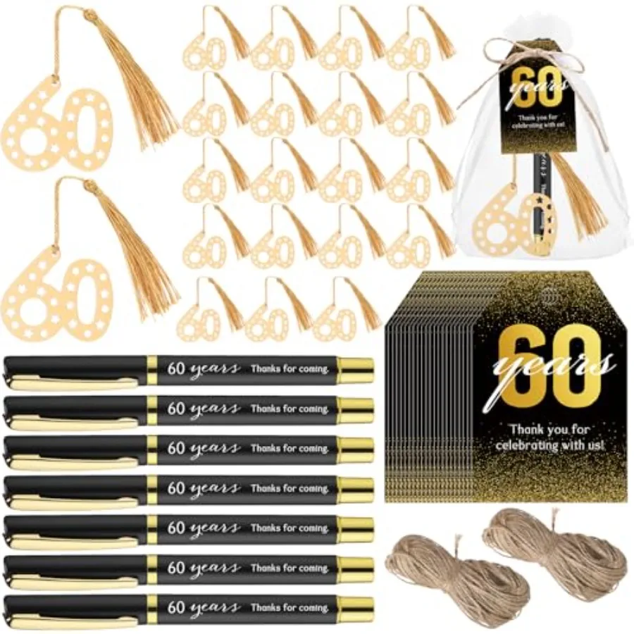 50 Set 60h Birthday Party Favor for Guest Anniversary Party Favor Golden Birthday Bookmark Thanks for Coming Pen with Tag Appre
50 Set 60h Birthday Party Favor for Guest Anniversary Party Favor Golden Birthday Bookmark Thanks for Coming Pen with Tag Appre