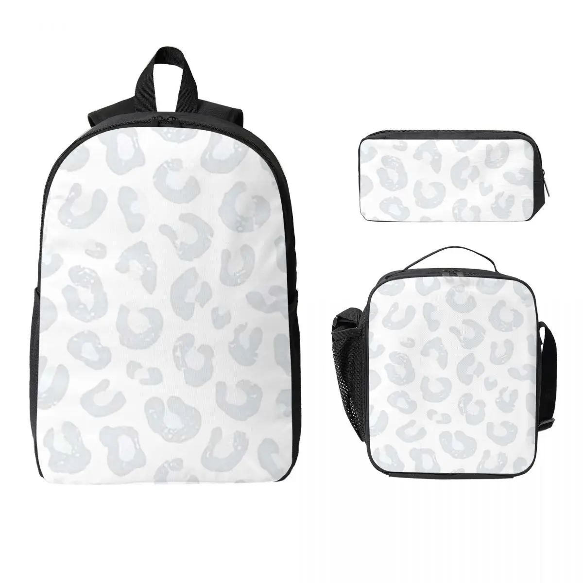Leopard Print - Silver Gray And White Backpack BookBag School Bag Laptop Shoulder Bags 3ps Insulated Lunch Bag Pencil Case
Leopard Print - Silver Gray And White Backpack BookBag School Bag Laptop Shoulder Bags 3ps Insulated Lunch Bag Pencil Case