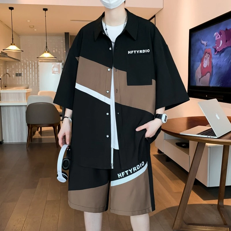 Men's Summer Ice Silk Short Sleeve Shirt Set Casual Sports Two Piece Outfit Cool Feeling Breathable Loose Beachwear Plus Size
Men's Summer Ice Silk Short Sleeve Shirt Set Casual Sports Two Piece Outfit Cool Feeling Breathable Loose Beachwear Plus Size