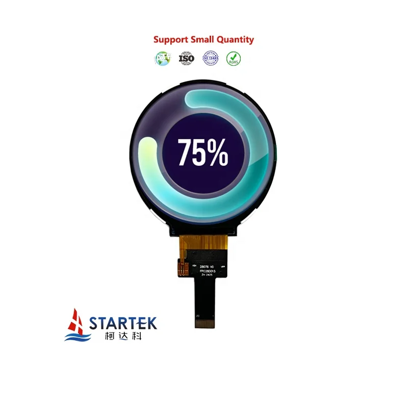 2.8 Inch round 480x480 Resolution IPS TFT LCD Display Module MIPI Interface with ST7701S Driver IC
