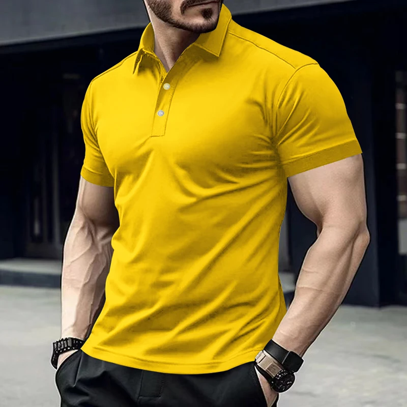 Breathable Regular Fit Solid Golf Shirt, Men's Casual V-Neck T-Shirt Short Sleeve For Summer, Men's Clothing Model is wearing:
Breathable Regular Fit Solid Golf Shirt, Men's Casual V-Neck T-Shirt Short Sleeve For Summer, Men's Clothing Model is wearing: