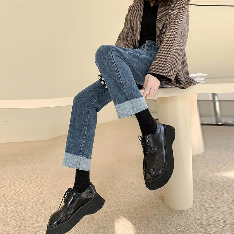 High Waist Straight Leg Jeans Women's plus Size Slimming High Rise Denim Cotton Stretch Autumn Winter Fashion Trendy
High Waist Straight Leg Jeans Women's plus Size Slimming High Rise Denim Cotton Stretch Autumn Winter Fashion Trendy