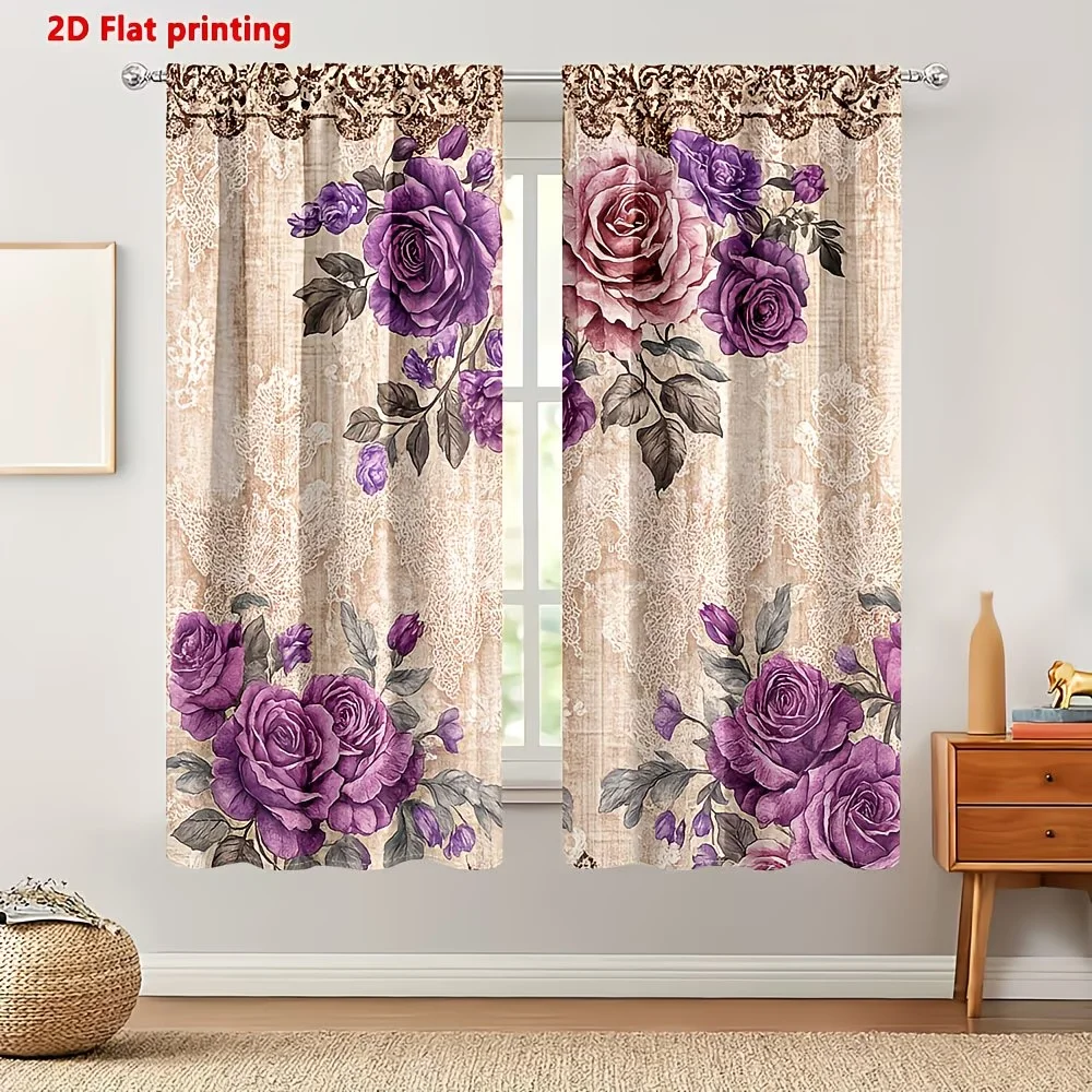 2Pcs Curtain Vertical Baroque Floral Pattern Window Drapes for Bedroom Living Room Decoration Window Treatment.
2Pcs Curtain Vertical Baroque Floral Pattern Window Drapes for Bedroom Living Room Decoration Window Treatment.