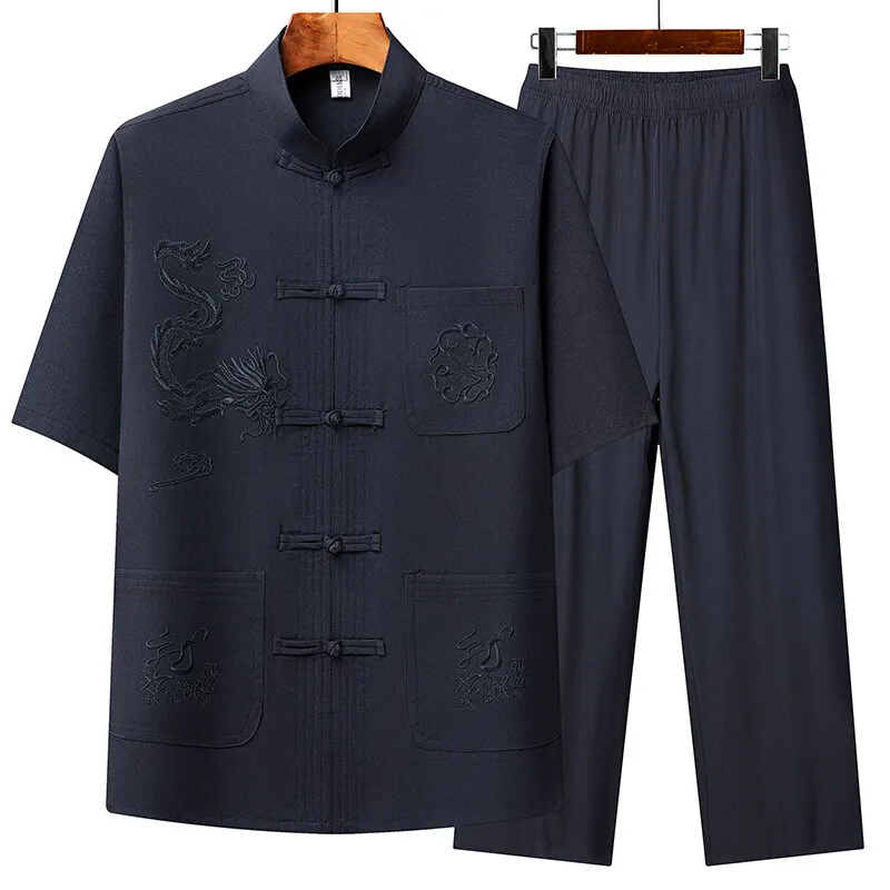 Men's Casual Sets Shirts + Pants 2025 summer Cotton short sleeve shirts Male Fashion trousers and shirts men size XL-4XL
Men's Casual Sets Shirts + Pants 2025 summer Cotton short sleeve shirts Male Fashion trousers and shirts men size XL-4XL