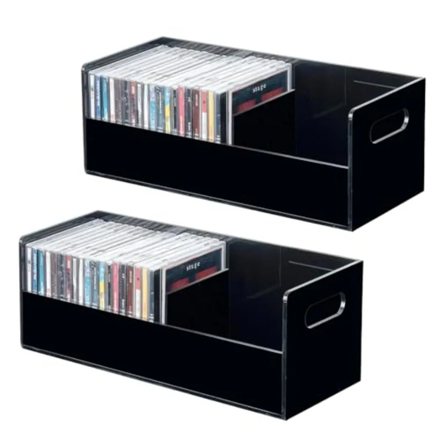 Modern Premium Acrylic Stackable CD Holder Racks with Cutout Carrying Handles Compact Disc Jewel Case Display Crates Media Stor
Modern Premium Acrylic Stackable CD Holder Racks with Cutout Carrying Handles Compact Disc Jewel Case Display Crates Media Stor