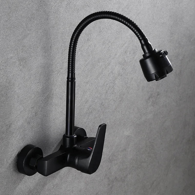 Wall mounted kitchen sink faucet solid brass hot and cold 360 degree rotating folding balcony mop pool faucet black
Wall mounted kitchen sink faucet solid brass hot and cold 360 degree rotating folding balcony mop pool faucet black