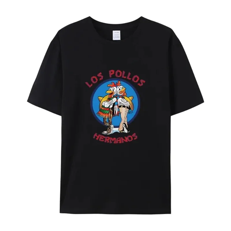 Мужская футболка LOS POLLOS Hermanos с забавным принтом, мужская модная повседневная хлопковая дышащая футболка с короткими рукавами, футболка Chicken Brothers
Мужская футболка LOS POLLOS Hermanos с забавным принтом, мужская модная повседневная хлопковая дышащая футболка с короткими рукавами, футболка Chicken Brothers
