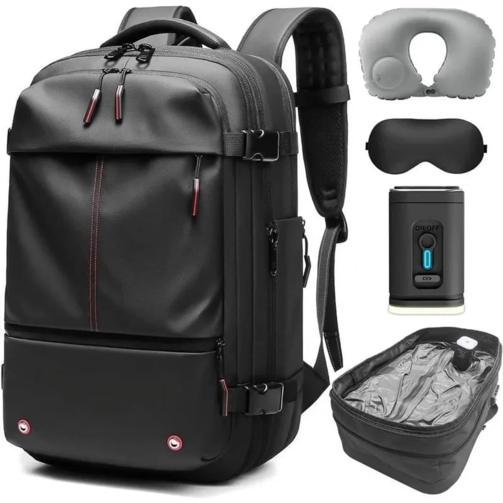 Kabaqoo Vacuum Backpack For Travel Water Resistant 60L Expandable Vacuum Compression Bag with Electric Vacuum Pump, TSA Lock, Wet Dry Separation, Gifts
Kabaqoo Vacuum Backpack For Travel Water Resistant 60L Expandable Vacuum Compression Bag with Electric Vacuum Pump, TSA Lock, Wet Dry Separation, Gifts