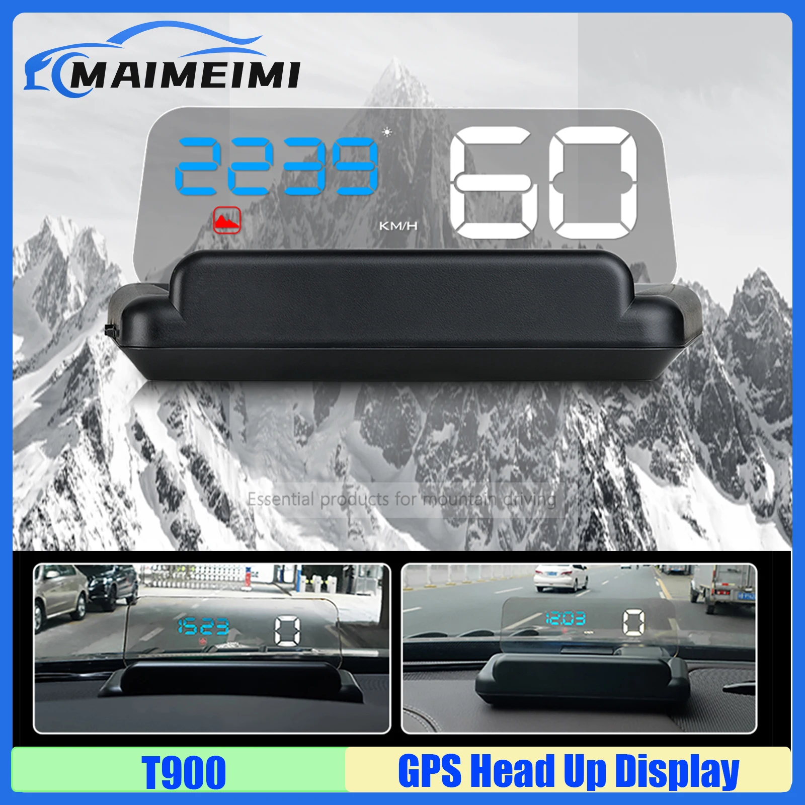 T900 HUD Auto Car GPS Head Up Display Speedometer Projector Compass Altitude Time Voltage Driving Distance for All Car Custom
T900 HUD Auto Car GPS Head Up Display Speedometer Projector Compass Altitude Time Voltage Driving Distance for All Car Custom