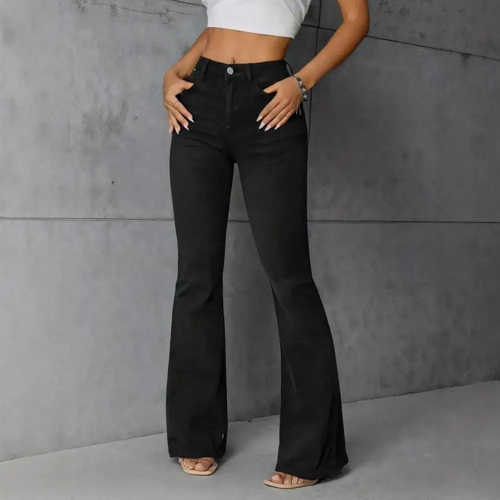 Women's High Waist Elastic Denim Jeans Flared Casual Long Pants Slimming Outerwear Spring Fashion Elegant Style Cotton Fabric
Women's High Waist Elastic Denim Jeans Flared Casual Long Pants Slimming Outerwear Spring Fashion Elegant Style Cotton Fabric