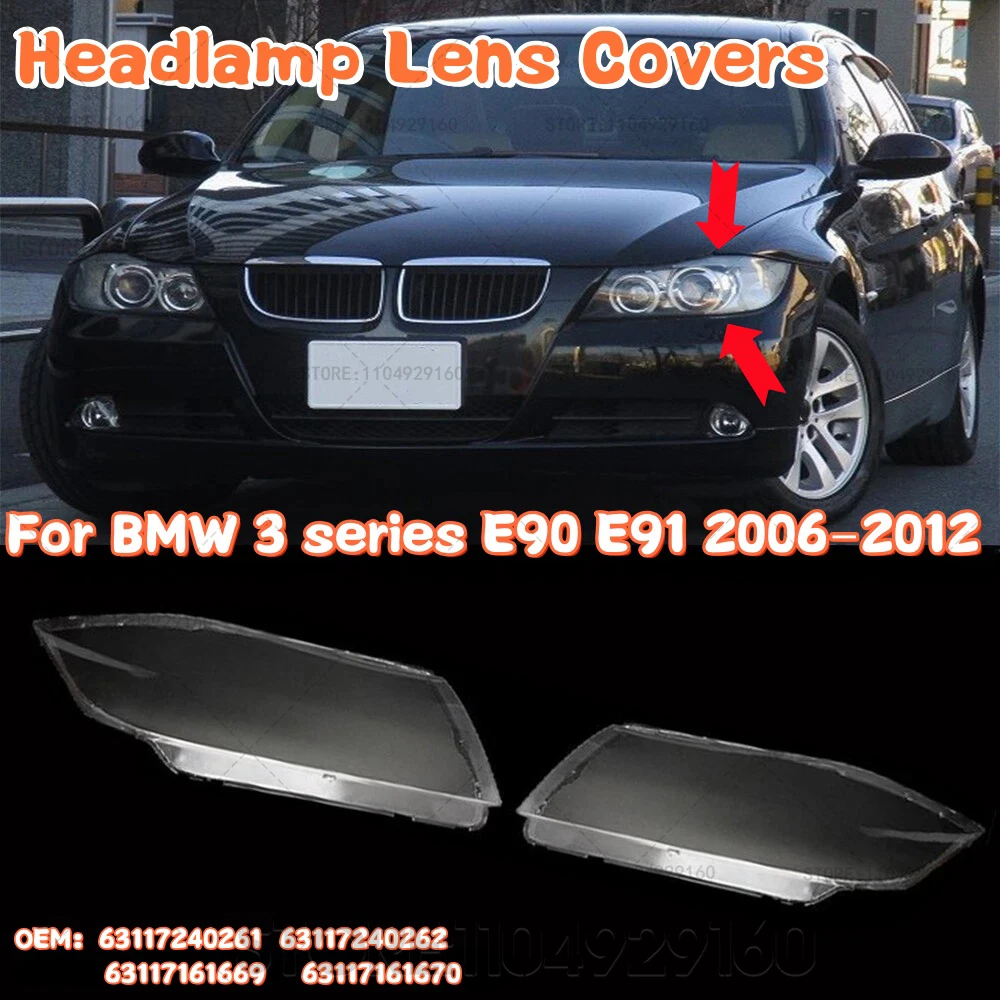 Headlight Cover For BMW 3-series E90 E91 2006-2012 Facelift Car Headlamp Shade Xenon Headlight Clear Lens Shell Cover
Headlight Cover For BMW 3-series E90 E91 2006-2012 Facelift Car Headlamp Shade Xenon Headlight Clear Lens Shell Cover