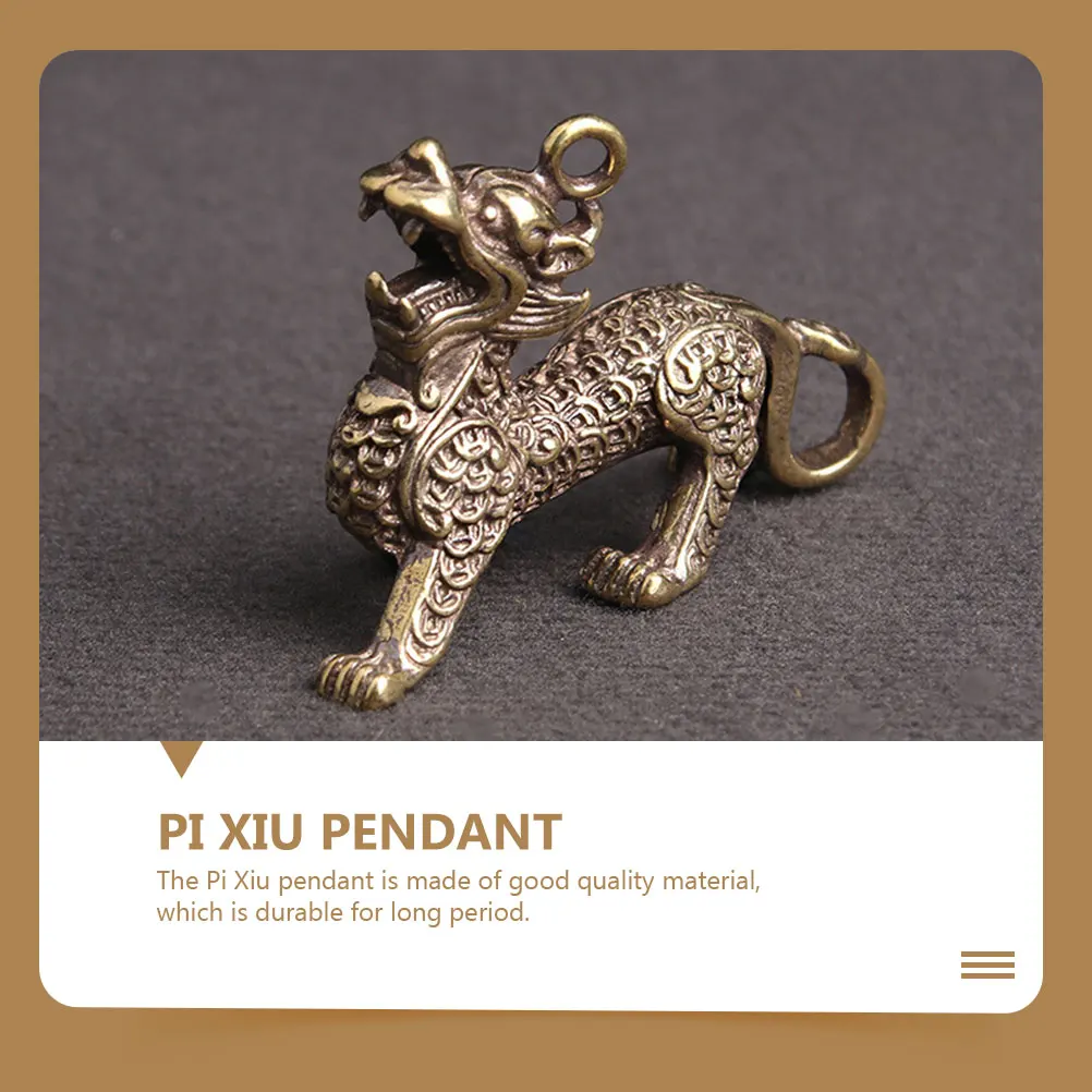2pcs Small Brass Pendant Chinese Mythical Beast Keychain Decor Diy Hanging Accessory For Bag Backpack Handbag 
2pcs Small Brass Pendant Chinese Mythical Beast Keychain Decor Diy Hanging Accessory For Bag Backpack Handbag