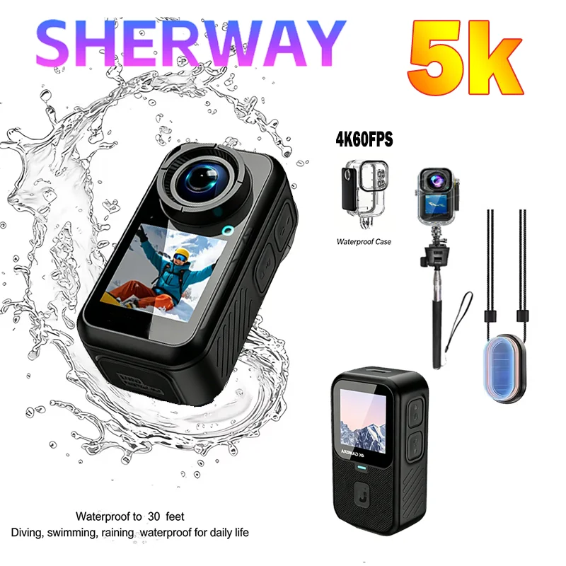 5K WiFi Action Camera 4K 60FPS Magnetic Pocket Camera Touch Screen 6-Axis Stabilization Sports Camera Waterproof Cam for Vlog
5K WiFi Action Camera 4K 60FPS Magnetic Pocket Camera Touch Screen 6-Axis Stabilization Sports Camera Waterproof Cam for Vlog