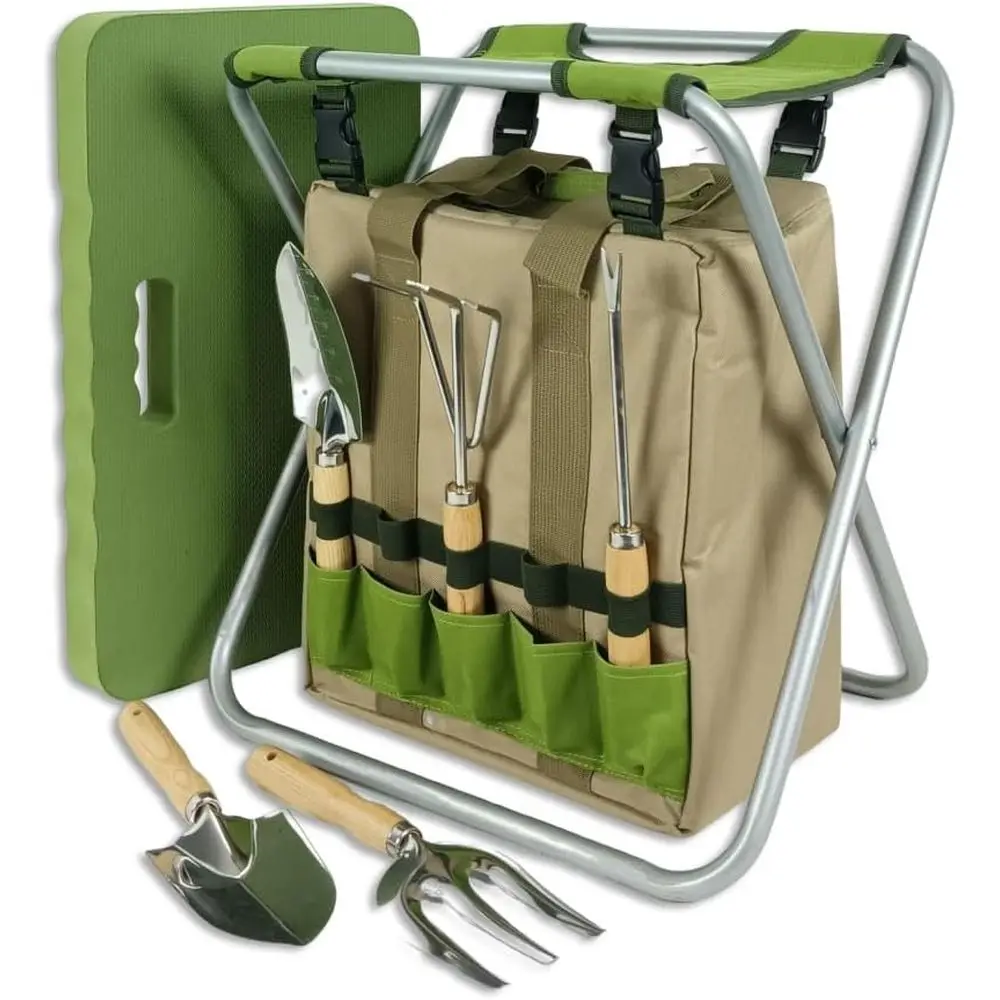 Versatile Gardening Stool with Essential Tools, Insulated Bags, and Kneeler - Perfect Gift for Gardeners
Versatile Gardening Stool with Essential Tools, Insulated Bags, and Kneeler - Perfect Gift for Gardeners