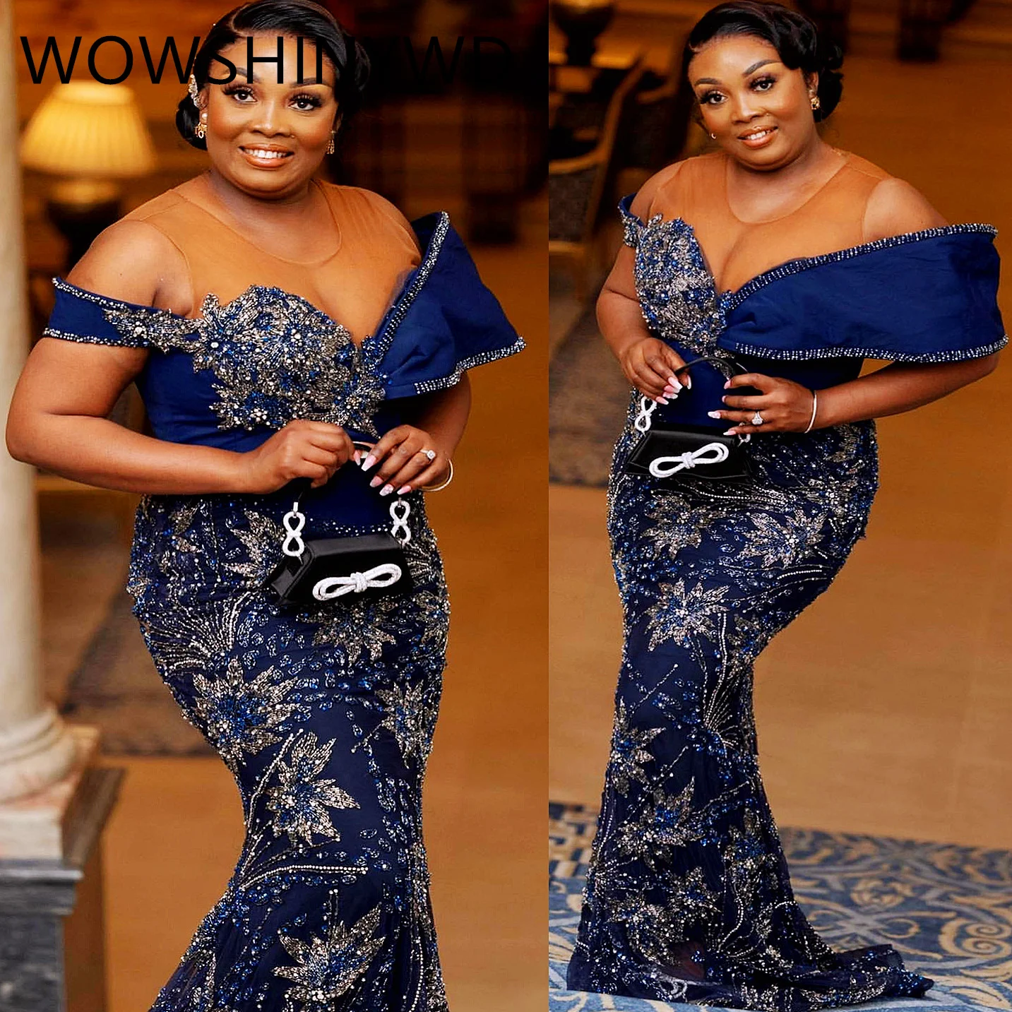 2024 Aso Ebi Navy Mermaid Prom Dresses Sequined Lace Beaded Evening Formal Party Second Engagement Birthday Gowns Dresses ZJ1522
2024 Aso Ebi Navy Mermaid Prom Dresses Sequined Lace Beaded Evening Formal Party Second Engagement Birthday Gowns Dresses ZJ1522