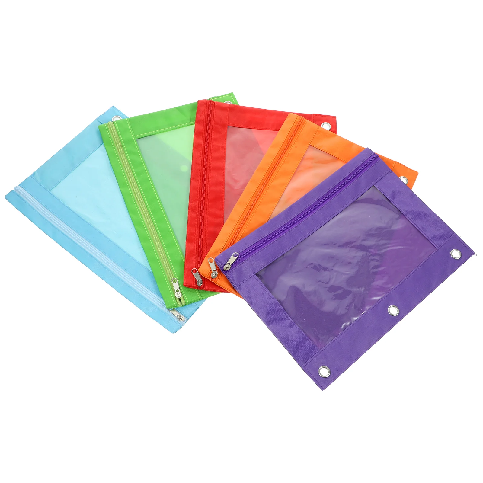 5 Pcs Binder File Bag Pen Pencil Pouch 3 Rings Oxford Cloth B5 Stationery Storage Red Purple Orange Green Blue
5 Pcs Binder File Bag Pen Pencil Pouch 3 Rings Oxford Cloth B5 Stationery Storage Red Purple Orange Green Blue
