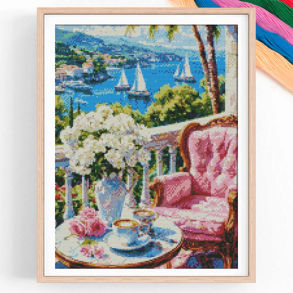 Пейзажная живопись, набор для вышивки крестом, набор «сделай сам», ручная работа, ручная вышивка, морской балкон, гостиная, фойе, украшение, живопись
Пейзажная живопись, набор для вышивки крестом, набор «сделай сам», ручная работа, ручная вышивка, морской балкон, гостиная, фойе, украшение, живопись