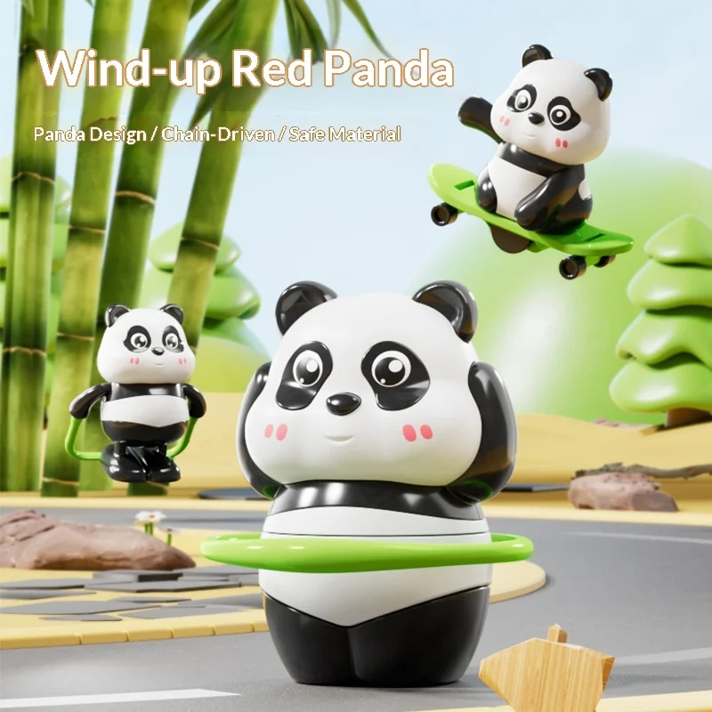 Wind-Up Skateboard Panda Doll, Chinese Style Skipping Spinning Panda Pendant, Educational Early Learning Toy Gift for Kids
Wind-Up Skateboard Panda Doll, Chinese Style Skipping Spinning Panda Pendant, Educational Early Learning Toy Gift for Kids