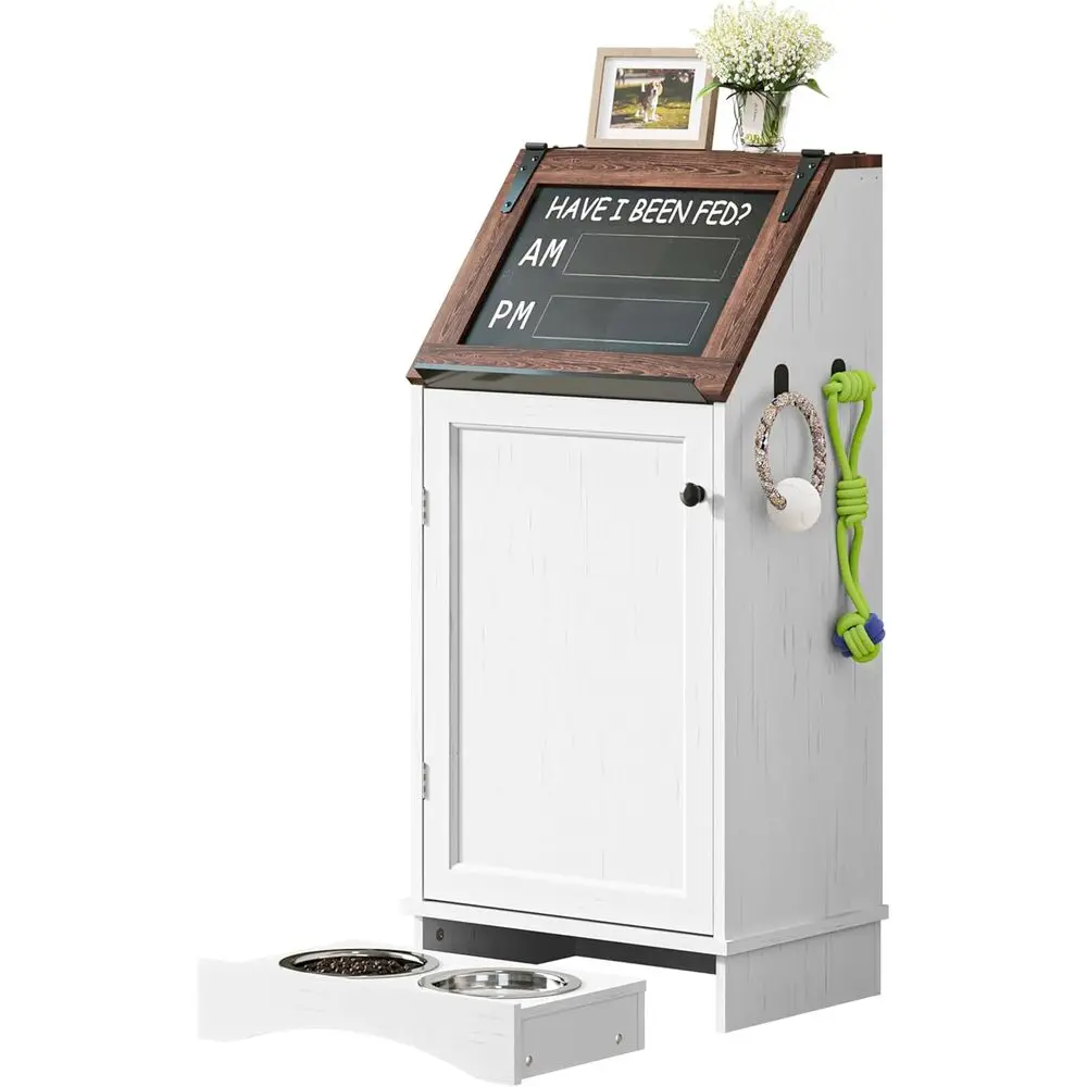 White Grain Pet Food Station with Storage and 2 Hidden Feeding Bowls
White Grain Pet Food Station with Storage and 2 Hidden Feeding Bowls