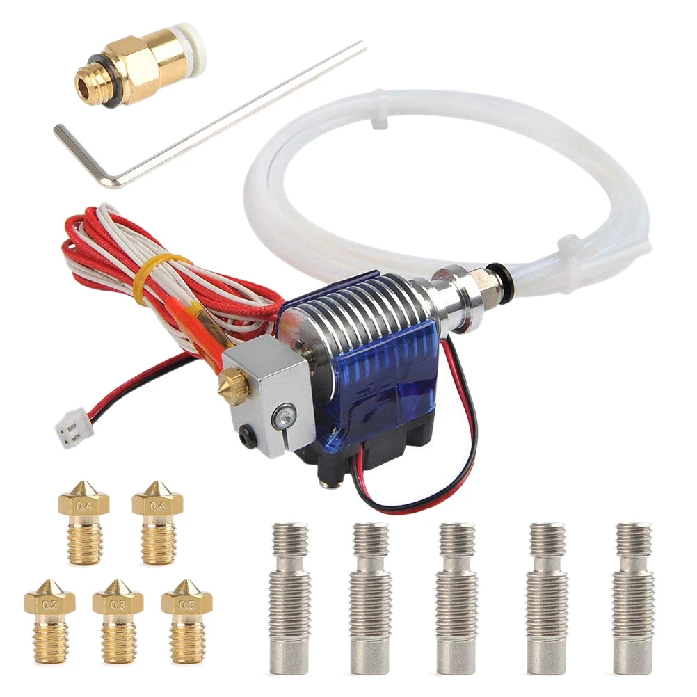 Новая цельнометаллическая головка в стиле J, полный комплект Hotend с 5-комп. печатающей головкой экструдера + 5-комп. горла сопла для E3D V6 Makerbo
Новая цельнометаллическая головка в стиле J, полный комплект Hotend с 5-комп. печатающей головкой экструдера + 5-комп. горла сопла для E3D V6 Makerbo
