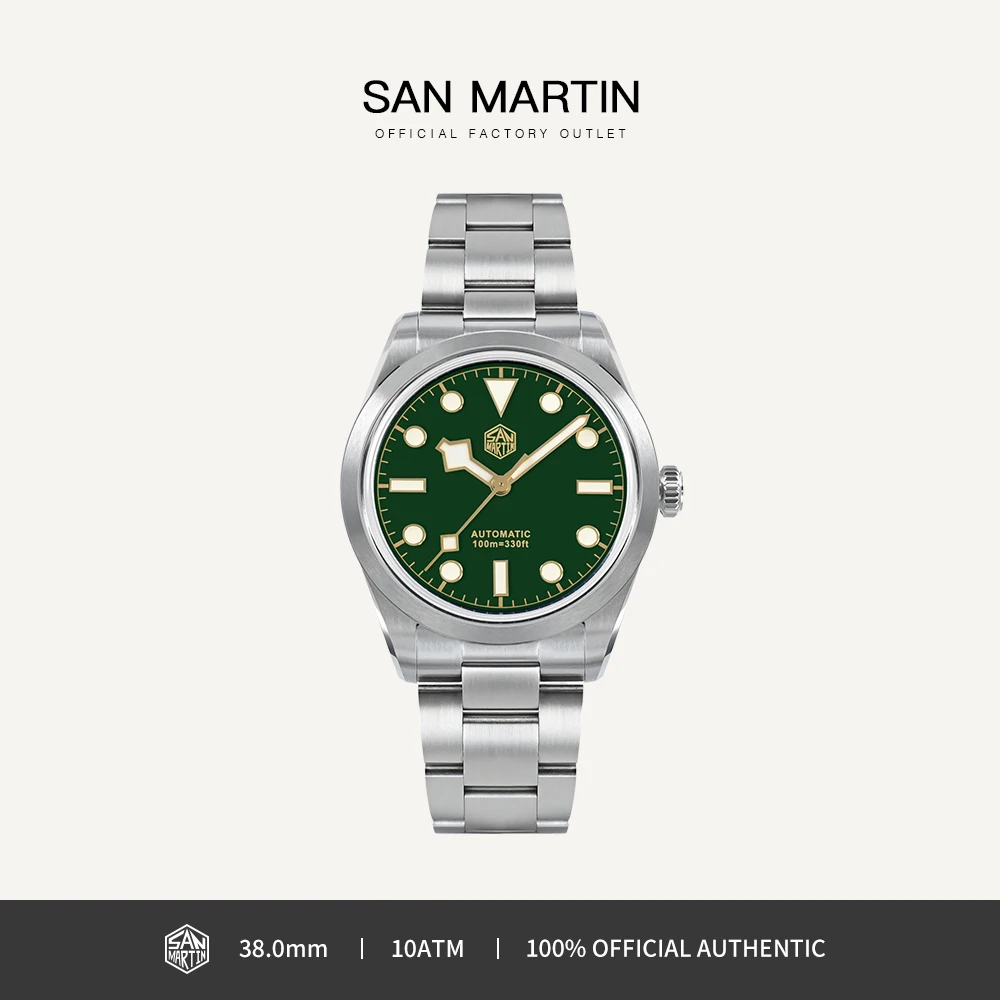 San Martin Design 38mm Men Sport Watch Enamel Dial NH35 Explore Automatic Mechanical Watches Sapphire 10 Bar BGW-9 Gift SN0107
San Martin Design 38mm Men Sport Watch Enamel Dial NH35 Explore Automatic Mechanical Watches Sapphire 10 Bar BGW-9 Gift SN0107